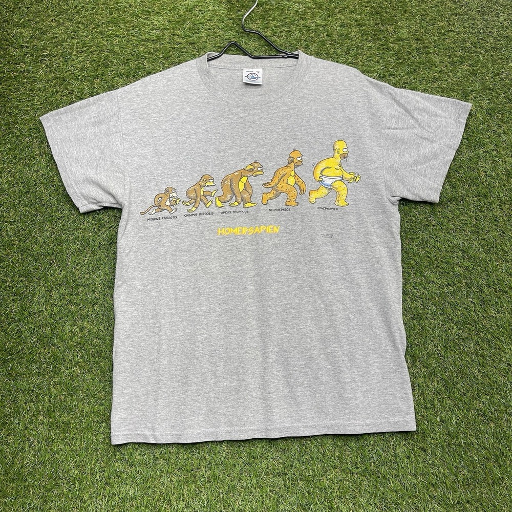 Vintage Simpsons Homersapien Shirt Mens Medium Twentieth Century Big Logo 90s